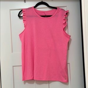 Lilly Pulitzer Pink Ruffled Tank Top
